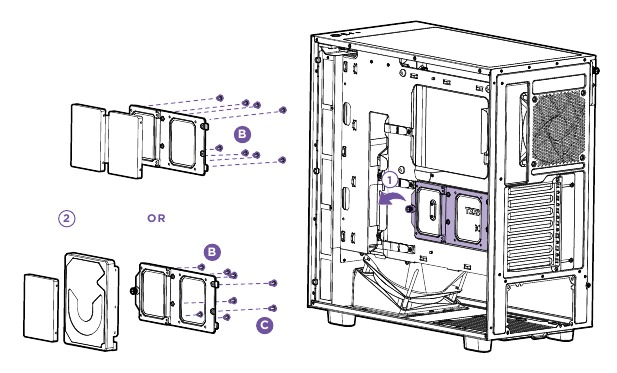 NZXT - H5 FLOW - OPSLAGINSTALLATIE OPSLAGINSTALLATIE