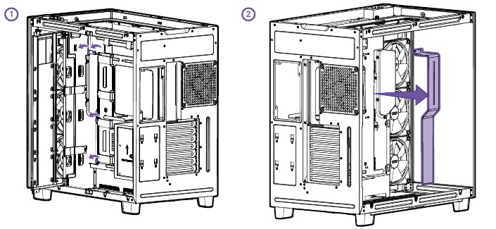 NZXT - H9 ELITE - KABELBALKVERWIJDERING KABELBALKVERWIJDERING