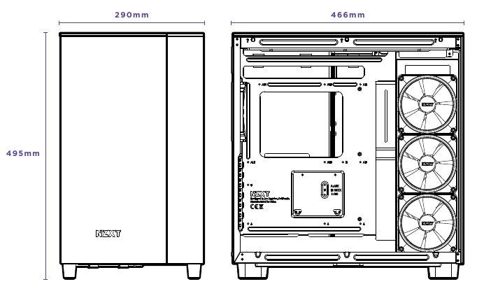 NZXT - H9 ELITE - RUIMTEN EN SPECIFICATIES RUIMTEN EN SPECIFICATIES