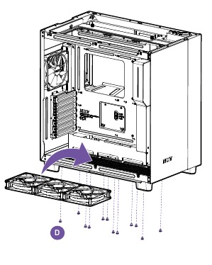 NZXT - H9 ELITE - INSTALLATIE VENTILATOR & RADIATOR - Stap 4 INSTALLATIE VENTILATOR & RADIATOR - Stap 4