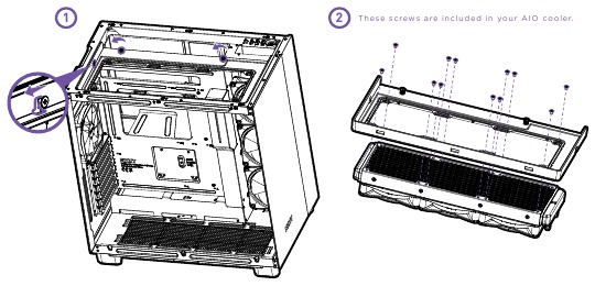 NZXT - H9 ELITE - INSTALLATIE VENTILATOR & RADIATOR - Stap 6 INSTALLATIE VENTILATOR & RADIATOR - Stap 6