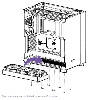NZXT - H9 ELITE - INSTALLATIE VENTILATOR & RADIATOR - Stap 7 INSTALLATIE VENTILATOR & RADIATOR - Stap 7