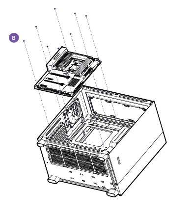 NZXT - H9 ELITE - INSTALLATIE MOEDERBORD INSTALLATIE MOEDERBORD