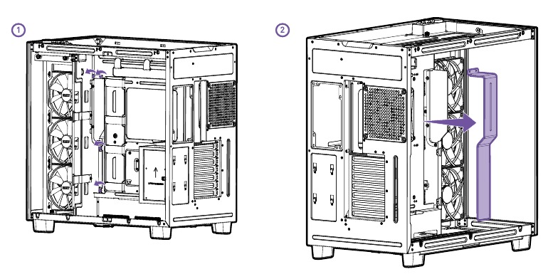 NZXT - H9 FLOW - KABELGELEIDER VERWIJDEREN KABELGELEIDER VERWIJDEREN