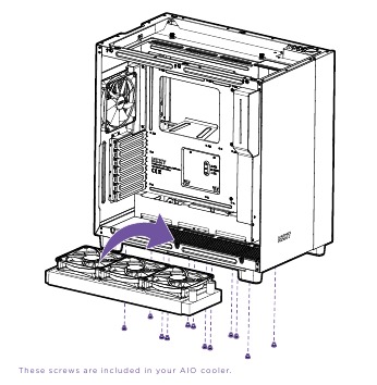 NZXT - H9 FLOW - VENTILATOR & RADIATOR INSTALLATIE - Stap 4 VENTILATOR & RADIATOR INSTALLATIE - Stap 4