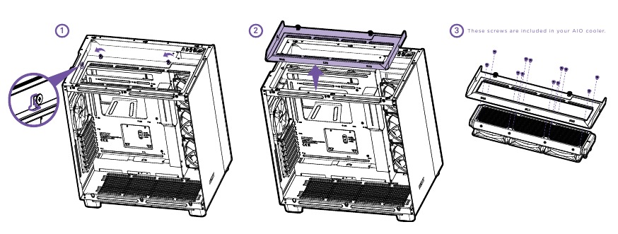 NZXT - H9 FLOW - VENTILATOR & RADIATOR INSTALLATIE - Stap 5 VENTILATOR & RADIATOR INSTALLATIE - Stap 5