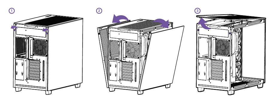 NZXT - H9 FLOW - PANEELVERWIJDERING PANEELVERWIJDERING