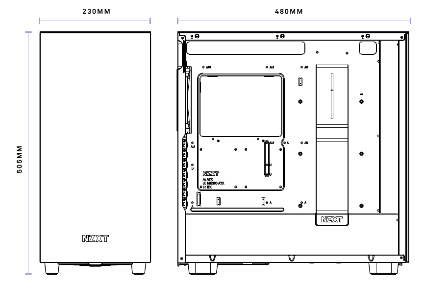 NZXT - H7 ELITE - SPEELRUIMTE EN SPECIFICATIES SPEELRUIMTE EN SPECIFICATIES