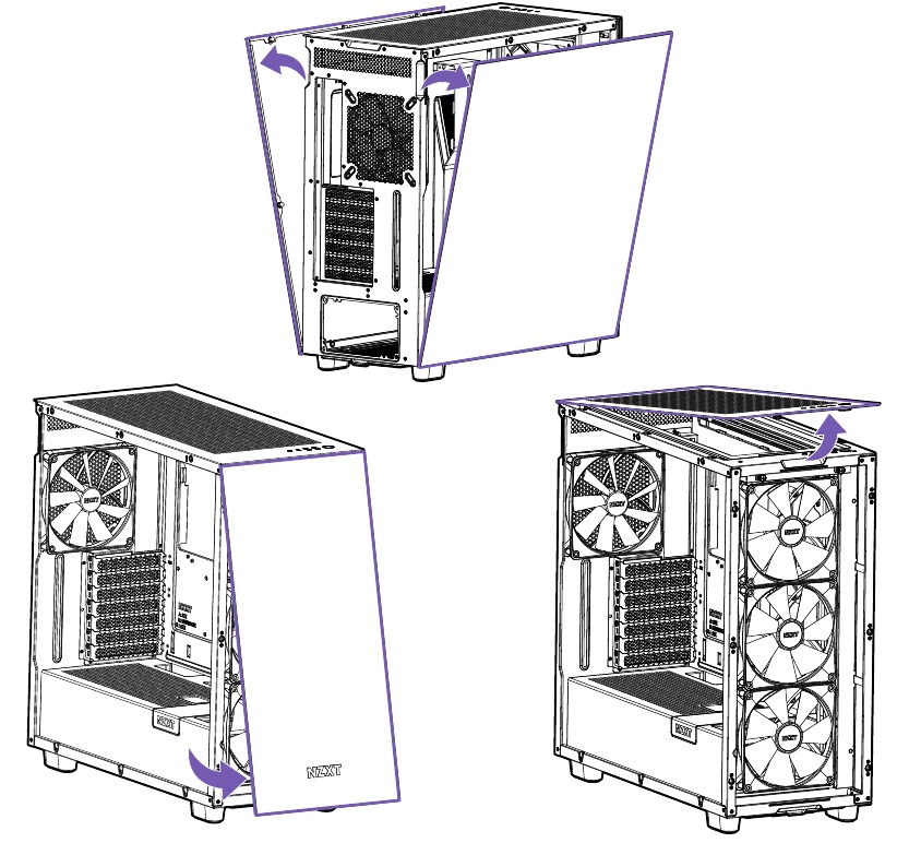 NZXT - H7 ELITE - PANEEL VERWIJDEREN PANEEL VERWIJDEREN