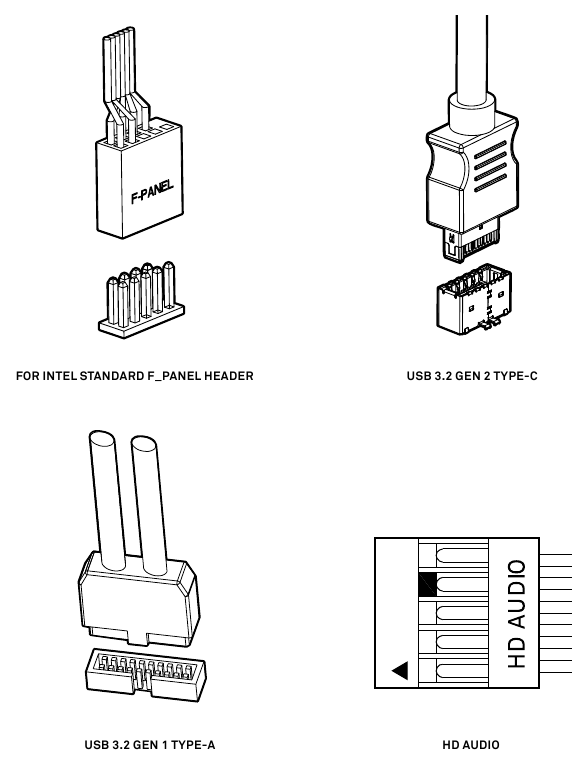 NZXT - H7 FLOW RGB - KABELAANSLUITINGEN KABELAANSLUITINGEN
