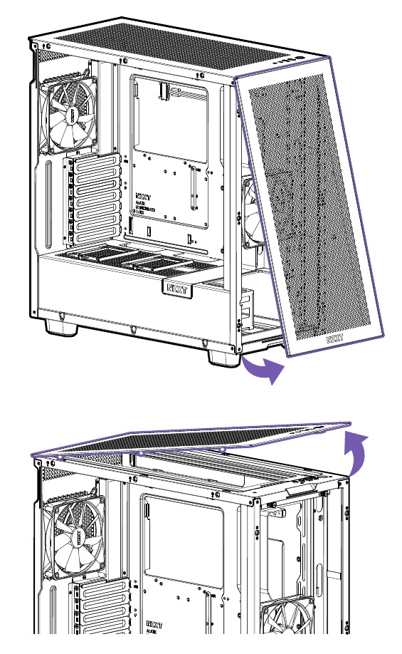 NZXT - H7 FLOW RGB - PANEEL VERWIJDEREN - Stap 2 PANEEL VERWIJDEREN - Stap 2