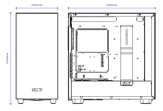 NZXT - H7 - RUIMTEN EN SPECIFICATIES RUIMTEN EN SPECIFICATIES