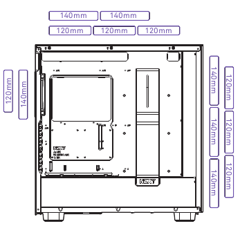 NZXT - H7 - VENTILATORONDERSTEUNING VENTILATORONDERSTEUNING