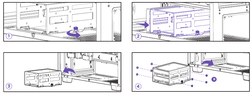 NZXT - H7 - HDD-SCHIJFINSTALLATIE HDD-SCHIJFINSTALLATIE