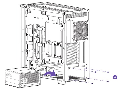NZXT - H7 - INSTALLATIE VAN DE VOEDING INSTALLATIE VAN DE VOEDING