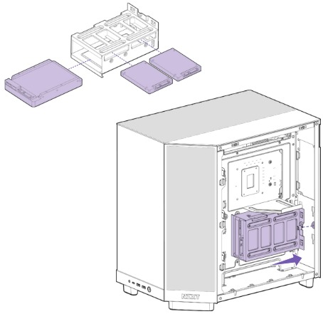 NZXT - H6 Serie - HDD/SSD-SCHIJF INSTALLATIE HDD/SSD-SCHIJF INSTALLATIE