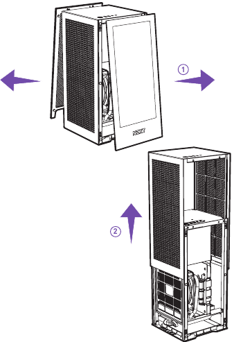 NZXT - H1 - PANEEL VERWIJDEREN PANEEL VERWIJDEREN