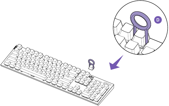 NZXT - Function 2 - Keycaps vervangen - Stap 1 - Keycaps verwijderen Keycaps vervangen - Stap 1 - Keycaps verwijderen