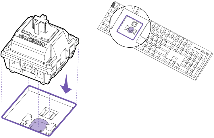 NZXT - Function 2 - Keycaps vervangen - Stap 3 Keycaps vervangen - Stap 3