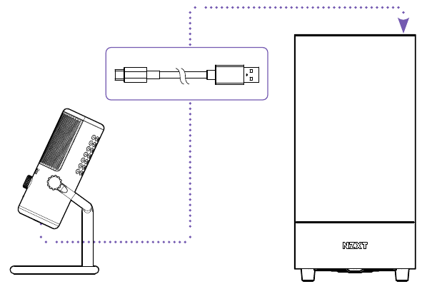 NZXT - Capsule Mini - INSTALLATIE - Stap 1 - VERBINDEN MET JE PC INSTALLATIE - Stap 1 - VERBINDEN MET JE PC