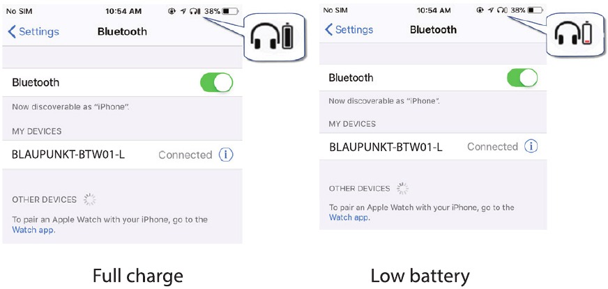 Blaupunkt - BTW-01 - Aan de slag - Batterij-indicatie Aan de slag - Batterij-indicatie