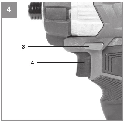 Einhell - TP-CI 18 Li BL - Werking - De omschakelaar gebruiken Werking - De omschakelaar gebruiken