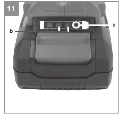 Einhell - TE-VC 18/10 Li - Solo - Accucapaciteitsindicator Accucapaciteitsindicator