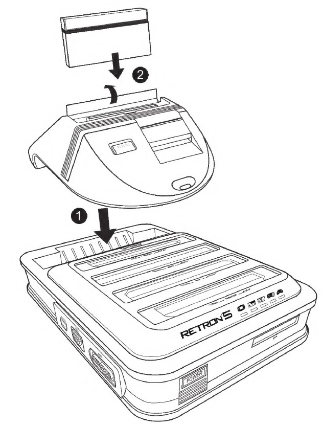 Hyperkin - RETRON 5 - De Power Base Converter plaatsen De Power Base Converter plaatsen