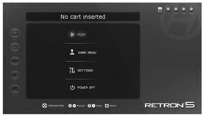 Hyperkin - RETRON 5 - HET MENU NAVIGEREN - PLAY HET MENU NAVIGEREN - PLAY