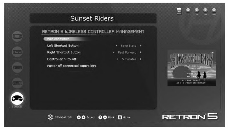 Hyperkin - RETRON 5 - Controller koppelen aan de console Controller koppelen aan de console