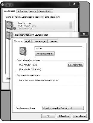 Nubert - nuPro A-200 - USB-aansluiting op een computer - Windows - Stap 2 USB-aansluiting op een computer - Windows - Stap 2