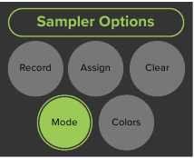 M-Caster Studio Sampler Modus selectie