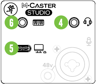 Mackie - M-Caster Studio - Overzicht van functies achterpaneel - Deel 2 Overzicht van functies achterpaneel - Deel 2