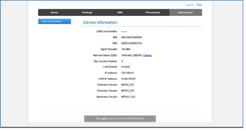 ZTE - TELSTRA 4GX WI-FI PLUS - INFORMATIE INFORMATIE