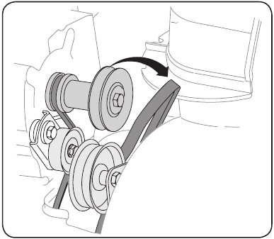 Troy-Bilt - Storm 2410 - Vijzelriem - Stap 2 Vijzelriem - Stap 2