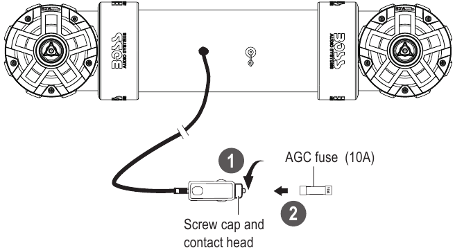 Boss Audio Systems - UTV4B - Zekering vervangen Zekering vervangen