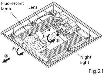 Panasonic - FV-08-11VFL5 - Vervanging van de lamp - Stap 3 Vervanging van de lamp - Stap 3