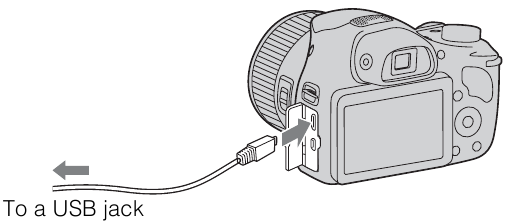 Sony - Cyber-shot DSC-HX300 - Opladen door verbinding te maken met een computer Opladen door verbinding te maken met een computer