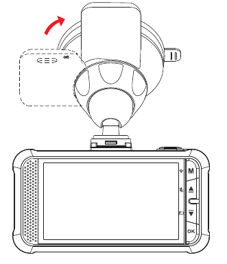 Vantrue - OnDash X4S - De camera op uw voorruit installeren - Stap 2 De camera op uw voorruit installeren - Stap 2