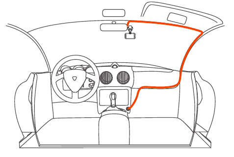 Vantrue - OnDash X4S - De camera op uw voorruit installeren - Stap 3 De camera op uw voorruit installeren - Stap 3