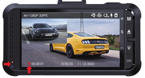Vantrue - OnDash X4S - Loop Opname Loop Opname