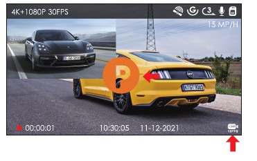 Vantrue - OnDash X4S - Opname met lage bitrates Opname met lage bitrates