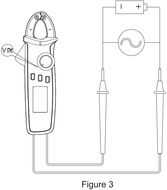 UNI-T - UT210E - Bedieningsinstructies - AC/DC-spanningsmeting Bedieningsinstructies - AC/DC-spanningsmeting