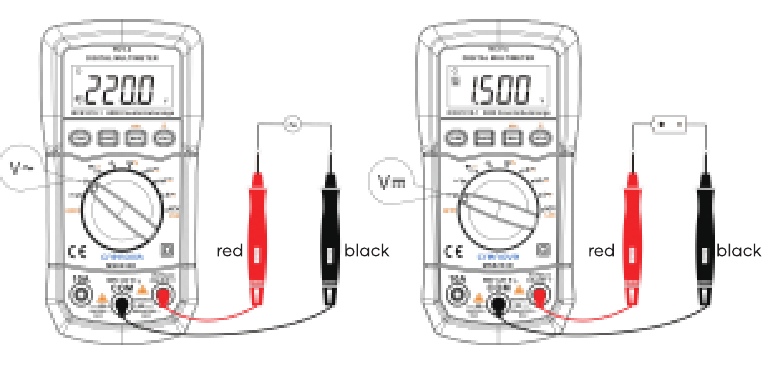 Crenova - MS8233D - DC/AC-spanningsmeting DC/AC-spanningsmeting