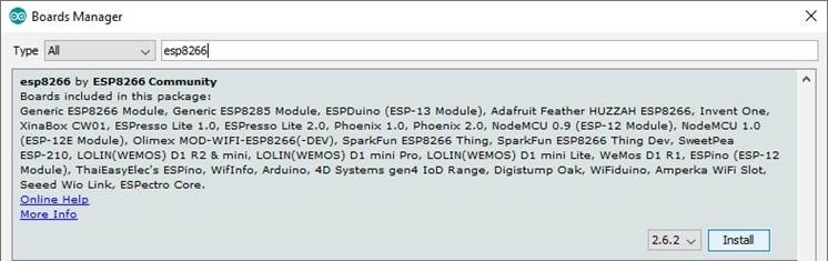 esp8266 installeren esp8266 installeren