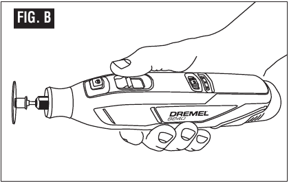 DREMEL - 8240 - Het roterende gereedschap gebruiken - Golfgreep Het roterende gereedschap gebruiken - Golfgreep
