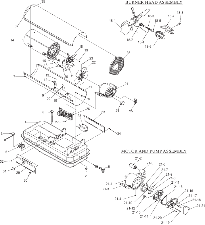 Dyna-Glo - KFA80DGD-1 - ONTPLOFTEKENING (Alleen KFA220DGD-model) ONTPLOFTEKENING (Alleen KFA220DGD-model)