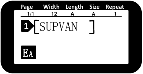 SUPVAN - LP 5125M - Algemene labels maken - Stap 1 Algemene labels maken - Stap 1