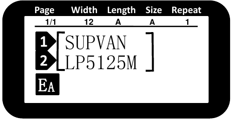 SUPVAN - LP 5125M - Algemene labels maken - Stap 2 Algemene labels maken - Stap 2