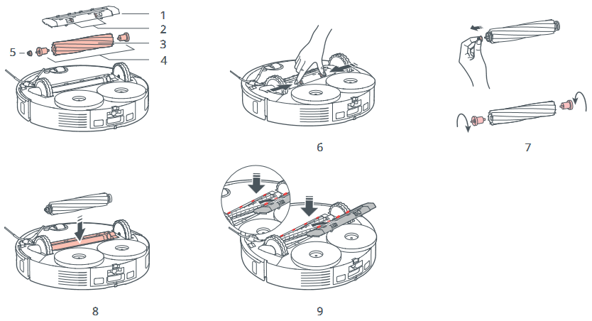 Roborock - Qrevo MaxV - Routineonderhoud - Hoofdborstel Routineonderhoud - Hoofdborstel